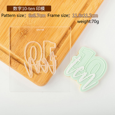 Kondiitritoodete tempel 1 tk akrüülküpsise reljeefvorm Palju õnne sünnipäevaks Fondant tempel tähestiku number küpsiselõikur ja reljeef 1024718