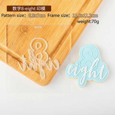 Kondiitritoodete tempel 1 tk akrüülküpsise reljeefvorm Palju õnne sünnipäevaks Fondant tempel tähestiku number küpsiselõikur ja reljeef 1024718