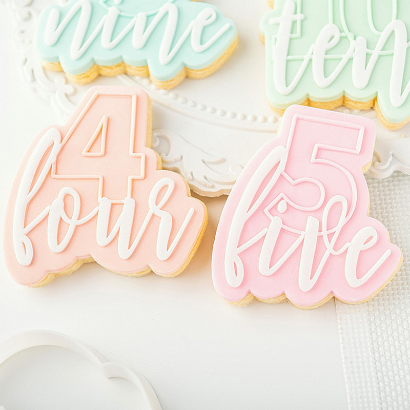 Kondiitritoodete tempel 1 tk akrüülküpsise reljeefvorm Palju õnne sünnipäevaks Fondant tempel tähestiku number küpsiselõikur ja reljeef 1024718