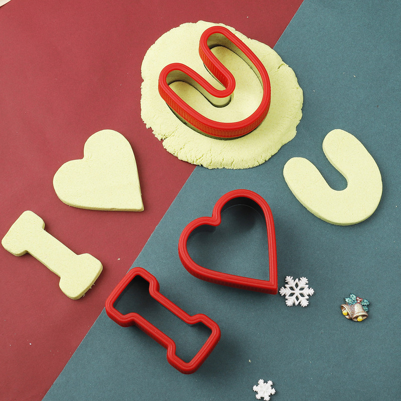FAIS DU Cookie Cutter από ανοξείδωτο ατσάλι Καρδιά σάντουιτς για την ημέρα του Αγίου Βαλεντίνου Φόρμα ψωμιού Φοντάν κέικ Εργαλεία διακόσμησης Σφραγίδα μπισκότων ψησίματος