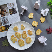 4 tk/komplekt plastist küpsiste küpsetusvormid jõuluküpsise küpsise koogivormi komplekt koogi kaunistamiseks.