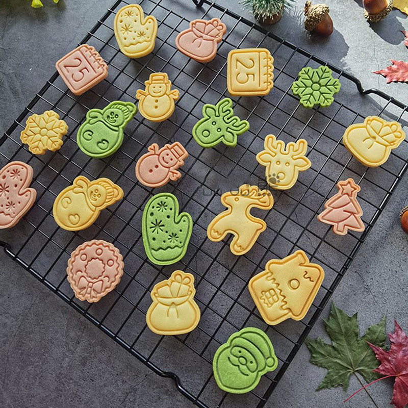 4 tk/komplekt plastist küpsiste küpsetusvormid jõuluküpsise küpsise koogivormi komplekt koogi kaunistamiseks.