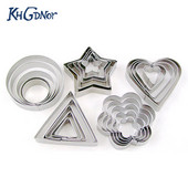 KHGDNOR 5 ΤΕΜ/Σετ Στρογγυλό/Καρδιά/Λουλούδι/Σχήμα Αστέρι Κόφτης μπισκότων Πρωτοχρονιάς Διακόσμηση Εργαλεία τούρτας Μπισκότο Φόρμα κομματιού για Χριστουγεννιάτικο μπισκότο