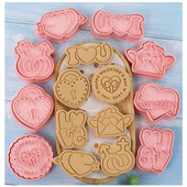 8 tk/komplekt Uus isetegemise küpsetusvorm 3D armastuse küpsisevormid ABS küpsisevormid sõbrapäevaks