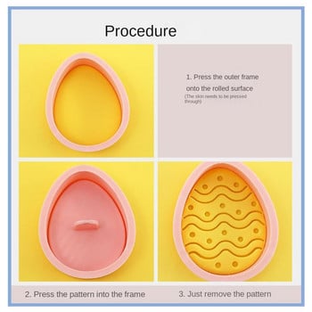 10 бр./компл. Направи си сам 3D преса Инструмент Инструменти за печене Обръщане на захар за печене на великденско яйце Форма за великденски бисквитки Форма за рязане на бисквитки