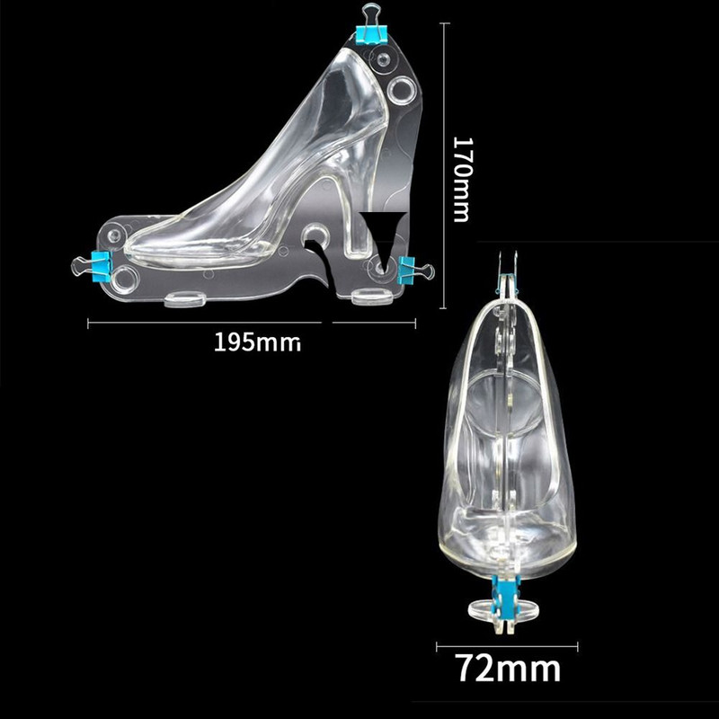 Formă pentru pantofi cu toc înalt de Ziua Îndrăgostiților Matriză pentru prăjituri pentru bomboane de ciocolată Mucegai realizată manual pentru decorare 3D, formată pentru săpun cu gheață