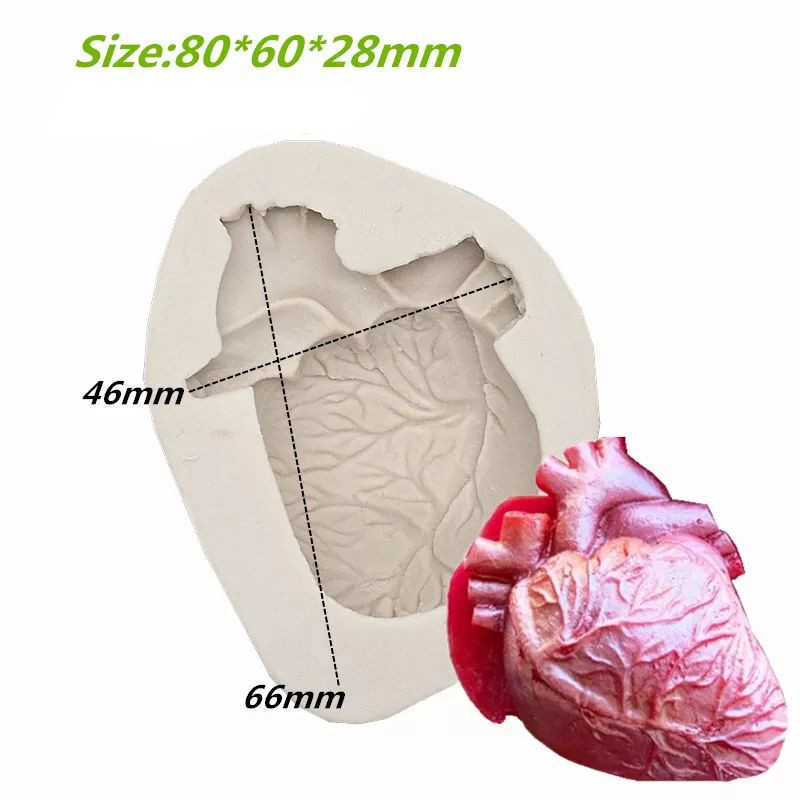 Halloweeni südameaju silikoonvorm DIY kondiitritoodete kook Fondant vormid magustoit šokolaadi pits kaunistus