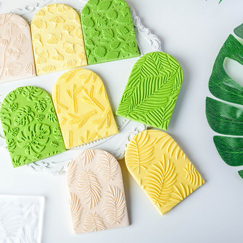 Листа Цветя Акрилни форми за бутало за бисквитки Форма за торта с фондан Бисквити Sugarcraft Инструменти за релефно щамповане на торта Печата за бисквитки