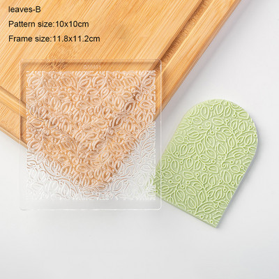 Frunze Flori Taietoare acrilice pentru prăjituri pentru prăjituri cu fondant Mucegaiuri pentru prăjituri pentru biscuiți Artizanat de zahăr Instrumente pentru decorare pentru prăjituri în relief