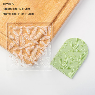 Frunze Flori Taietoare acrilice pentru prăjituri pentru prăjituri cu fondant Mucegaiuri pentru prăjituri pentru biscuiți Artizanat de zahăr Instrumente pentru decorare pentru prăjituri în relief