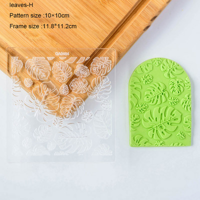 Frunze Flori Taietoare acrilice pentru prăjituri pentru prăjituri cu fondant Mucegaiuri pentru prăjituri pentru biscuiți Artizanat de zahăr Instrumente pentru decorare pentru prăjituri în relief