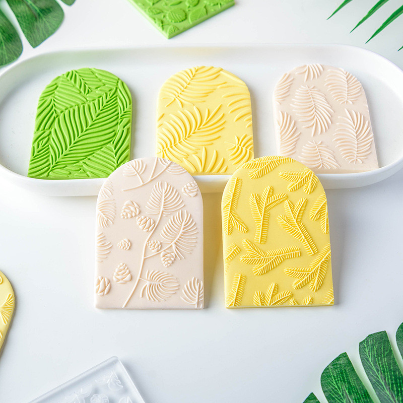 Frunze Flori Taietoare acrilice pentru prăjituri pentru prăjituri cu fondant Mucegaiuri pentru prăjituri pentru biscuiți Artizanat de zahăr Instrumente pentru decorare pentru prăjituri în relief