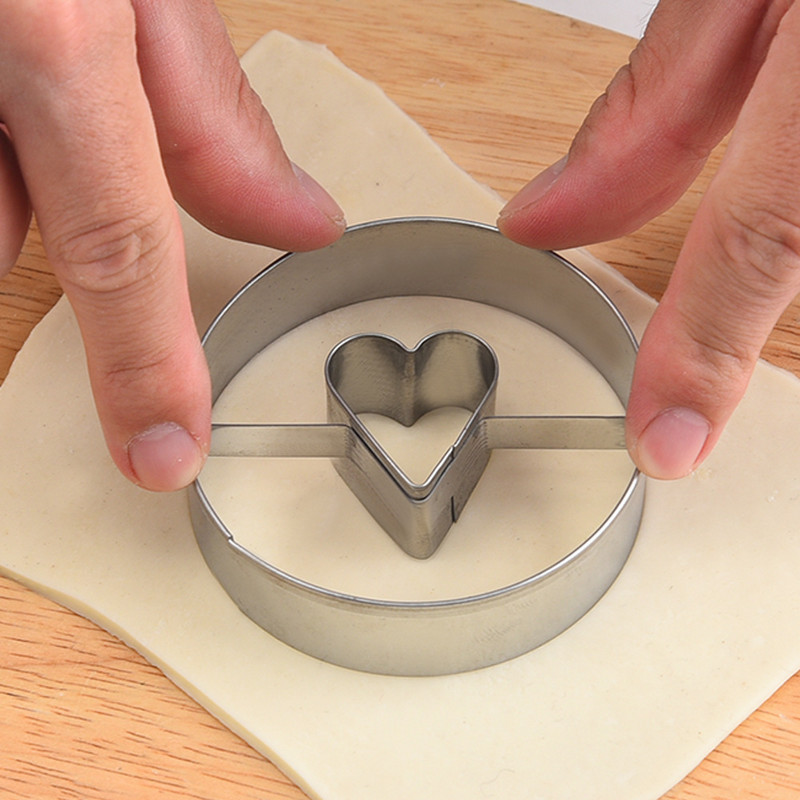 4 tk/komplekti küpsisetempli küpsis, kohandatud roostevabast terasest süda, naeratava näo kujuga küpsisevorm küpsiselõikur kondiitritooted küpsetusnõud