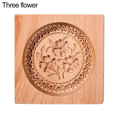 1 τμχ 3D Ξύλινη φόρμα ψησίματος για μπισκότα Χριστουγεννιάτικα σκαλιστά μελόψωμο φόρμα μπισκότων Διακοσμητικό μπισκότο σφραγίδα ανάγλυφο Craft Decor Εργαλεία ψησίματος