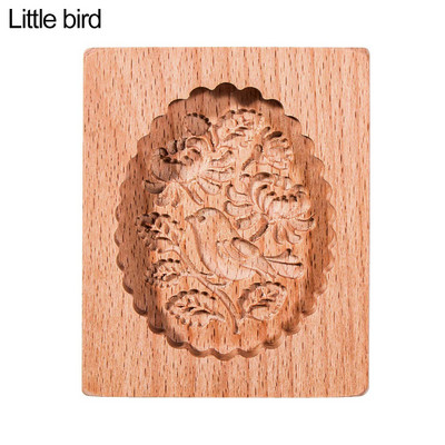 1 τμχ 3D Ξύλινη φόρμα ψησίματος για μπισκότα Χριστουγεννιάτικα σκαλιστά μελόψωμο φόρμα μπισκότων Διακοσμητικό μπισκότο σφραγίδα ανάγλυφο Craft Decor Εργαλεία ψησίματος