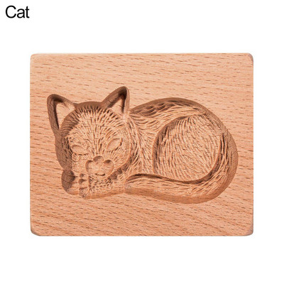 1 τμχ 3D Ξύλινη φόρμα ψησίματος για μπισκότα Χριστουγεννιάτικα σκαλιστά μελόψωμο φόρμα μπισκότων Διακοσμητικό μπισκότο σφραγίδα ανάγλυφο Craft Decor Εργαλεία ψησίματος