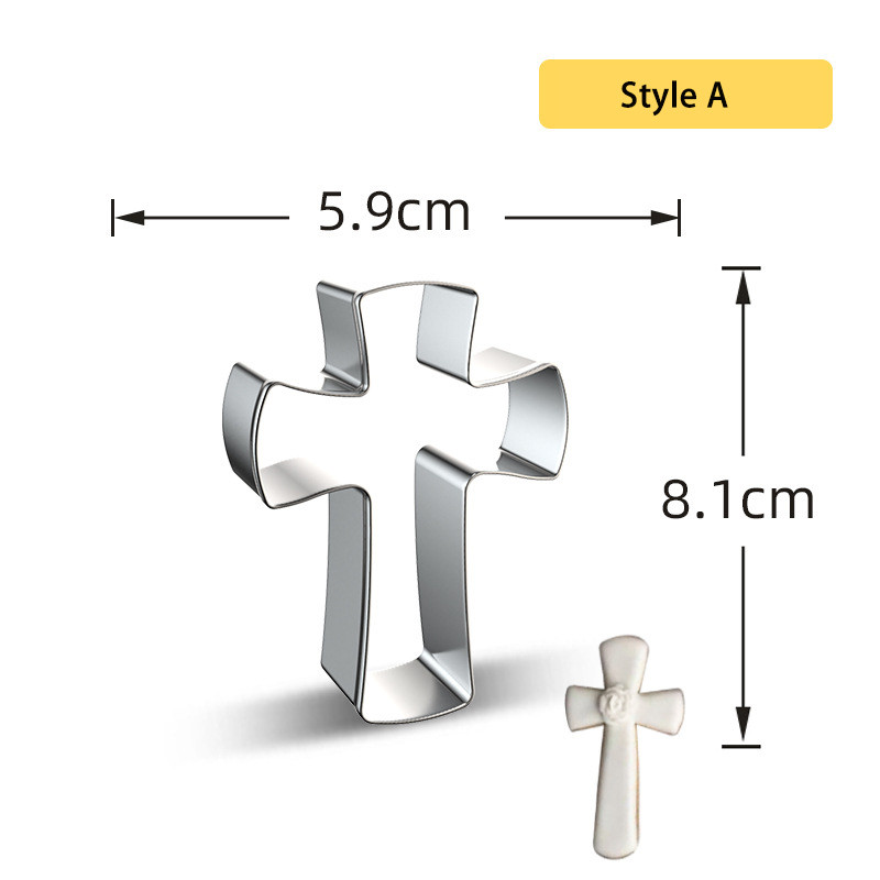 3 τμχ Σετ κουπαστών Holy Cross Chalice από ανοξείδωτο ατσάλι Φοντάν Κέικ Κέικ Εργαλεία Διακόσμησης Σοκολάτα Sugarcraft Κόφτης μπισκότων