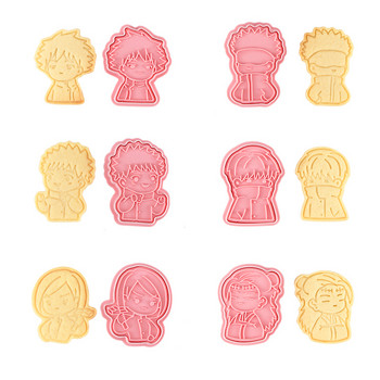 6 бр. Аниме Jujutsu Kaisen Комплект форми за бисквитки Печене 3D печат с щамповане Форма за бисквити Форма за печат за бисквитки Форма за торта Направи си сам