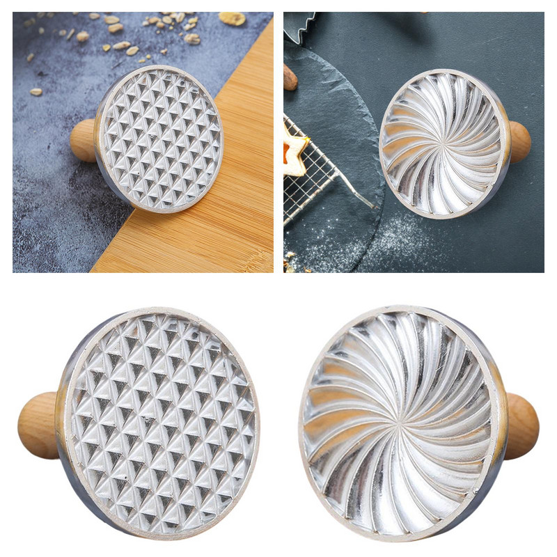 Ștampila de presă pentru matriță sculptată pentru prăjituri cu mâner din lemn pentru patiserie, prăjitură, desert, formă pentru turtă dulce, instrument de coacere pentru biscuiți, tăietor de biscuiți