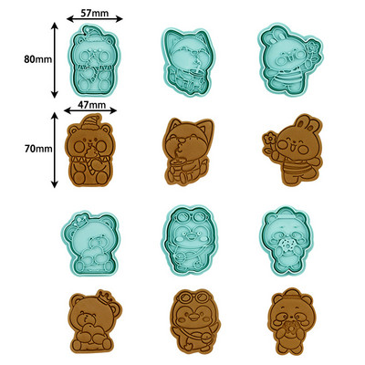 6 tk jõuluküpsise lõikurid Head jõulupeo kooki kaunistusvorm Armas jõuluvana lumehelbemuster Fondant küpsetustarvikud