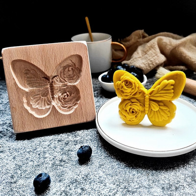 Puidust jõuluküpsise lõikuri press 3D lumememm jõuluvana armsad loomad kook reljeef piparkoogi küpsisevormid köögi küpsetusvorm