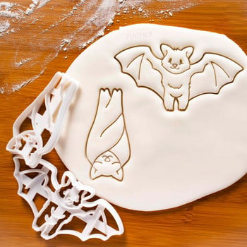 Νέο Cartoon Halloween Horror Spider Bat Cookie Embosser Mold Set Pained Hand-painted Frosting Biscuit Mold Skull Cookie Cutter