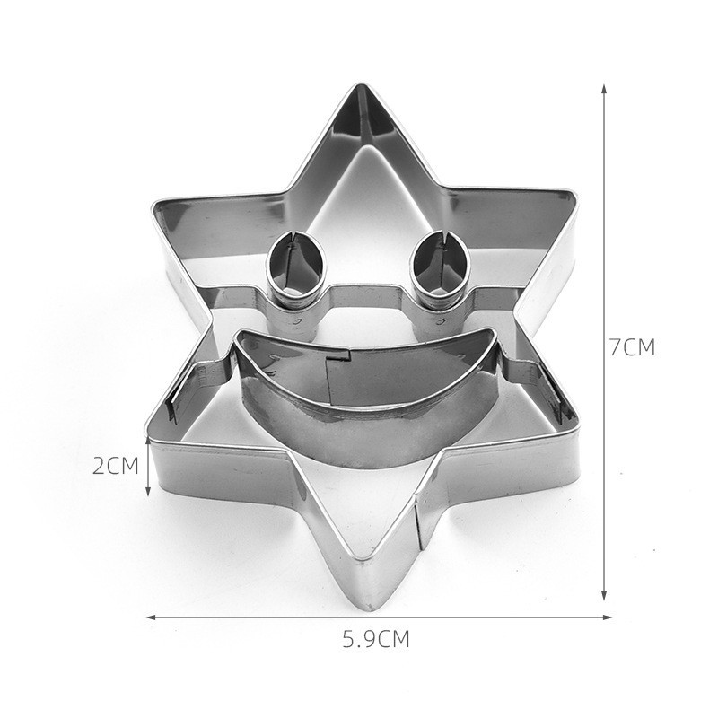 4 tk/komplekt Smiley roostevabast terasest küpsiselõikur biskviitvorm Fondant koogivorm küpsetustööriistad suhkruküpsisevorm