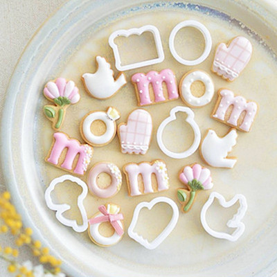 Cartoon Mini küpsiselõikurikomplekt Plastikust küpsisevorm Fondant Koogi kaunistamiseks Tööriistad Suhkruküpsiste küpsetusvormi tööriistad Kondiitrilõikurid