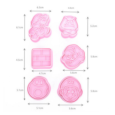 6 tk 3D autolennuk küpsiselõikur küpsisevormi rong Sõiduk transport küpsetustempli press Sugarcraft fondant koogilõikurid