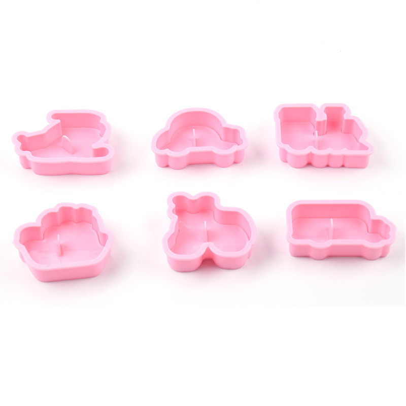6 bucăți 3D mașină avion tăietor de biscuiți matriță pentru biscuiți tren vehicul transport pentru coacere ștampila presă sugarcraft tăietor prăjituri fondant
