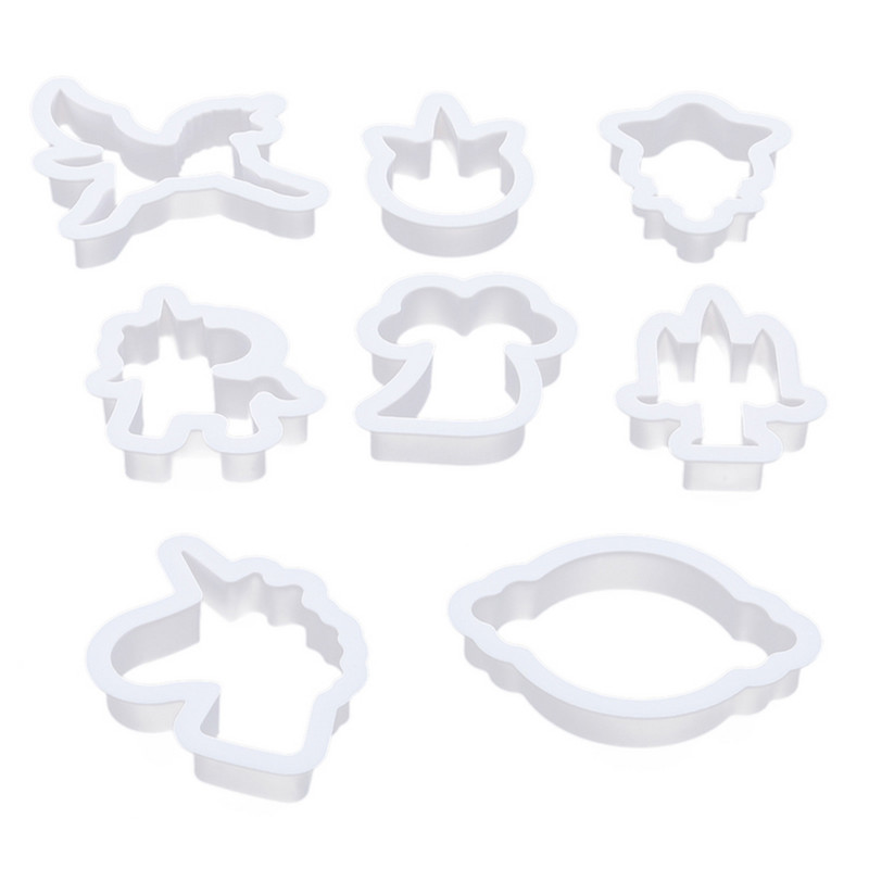 8 τεμάχια/Σετ DIY Cute Cartoon Unicorn Horse Fondant Cake Cookie Cutter Φόρμα μπισκότων Διακοσμητικά καλούπια Εργαλεία ψησίματος κουζίνας
