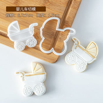 Ακρυλικό Baby Birthday Cookie BabyEmbossed Mold Fondant Pastry Sugar Craft Fondant Cookie Cutter Φόρμα ψησίματος