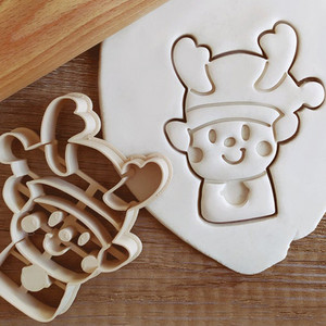 Crăciun Fericit pentru tăietor de biscuiți, ornamente pentru copaci de desene animate, omul de turtă dulce, înger, ștampila pentru fondant, consumabile pentru petrecerea de Crăciun