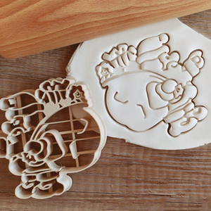 Crăciun Fericit pentru tăietor de biscuiți, ornamente pentru copaci de desene animate, omul de turtă dulce, înger, ștampila pentru fondant, consumabile pentru petrecerea de Crăciun
