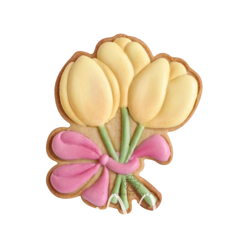 Anyák napi tulipán mintás cukormáz keksz forma süti dombornyomó penészparti fondant torta díszítő eszközök tanárnapi csokor