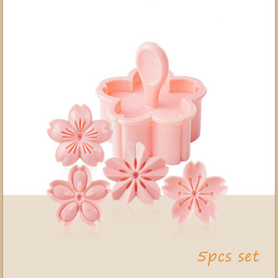 5tk/komplekt Sakura küpsised hallitusseened kirsiõied roosad biskviit Fondant hallitus jõhvikaküpsised lillekujulised pressid lilledega küpsetuslõikurid