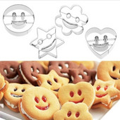 Metalni Smile set rezača za kolačiće Mini božićni kolačići Kalupi za pravljenje rezača za pečenje keksa Alati za tijesto Dodaci
