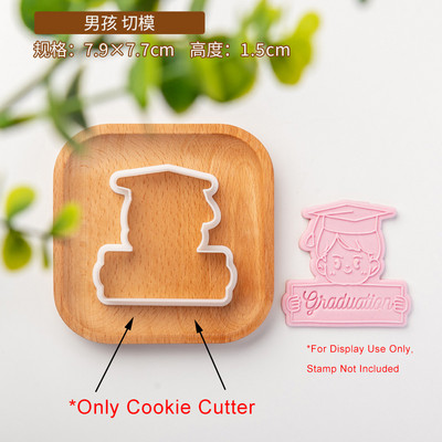 Noul sezon de absolvire 2022 tăietor de biscuiți rochie de șapcă de absolvire ștampile transparente pentru fondant băiat fată matriță pentru glazură biscuiți unelte pentru tort