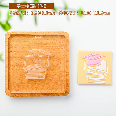 Noul sezon de absolvire 2022 tăietor de biscuiți rochie de șapcă de absolvire ștampile transparente pentru fondant băiat fată matriță pentru glazură biscuiți unelte pentru tort