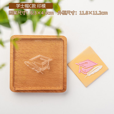 Noul sezon de absolvire 2022 tăietor de biscuiți rochie de șapcă de absolvire ștampile transparente pentru fondant băiat fată matriță pentru glazură biscuiți unelte pentru tort