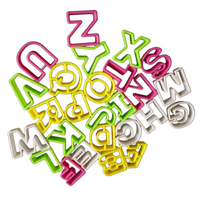 Μπισκότο φόρμα αλφάβητου μπισκότου γράμματα ζαχαρωτό ψησίματος χριστουγεννιάτικη πρέσα Παιδική σφραγίδα τούρτα Πηλός αριθμός Diy γράμματα Μίνι εργαλείο