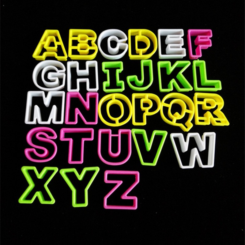 Μπισκότο φόρμα αλφάβητου μπισκότου γράμματα ζαχαρωτό ψησίματος χριστουγεννιάτικη πρέσα Παιδική σφραγίδα τούρτα Πηλός αριθμός Diy γράμματα Μίνι εργαλείο