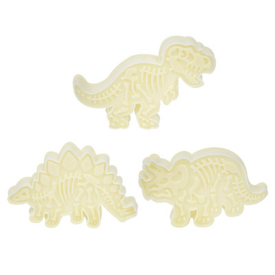 3D dinosauruse küpsiselõikurid Dinosauruse küpsise reljeefvorm Sugarcrafti magustoidu küpsetamiseks mõeldud silikoonvorm Fondant koogi kaunistamiseks