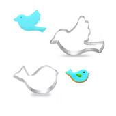 2tk/komplekti lendava kujuga küpsiselõikur roostevabast terasest lindude küpsisevorm küpsiste Sugarcrafti kaunistusvorm