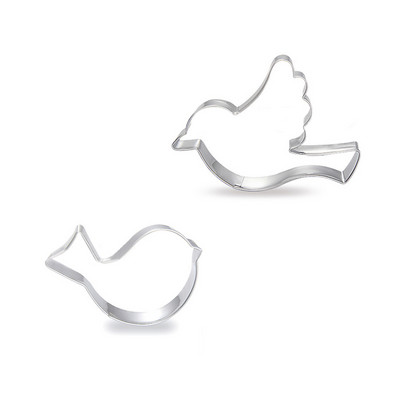 2tk/komplekti lendava kujuga küpsiselõikur roostevabast terasest lindude küpsisevorm küpsiste Sugarcrafti kaunistusvorm