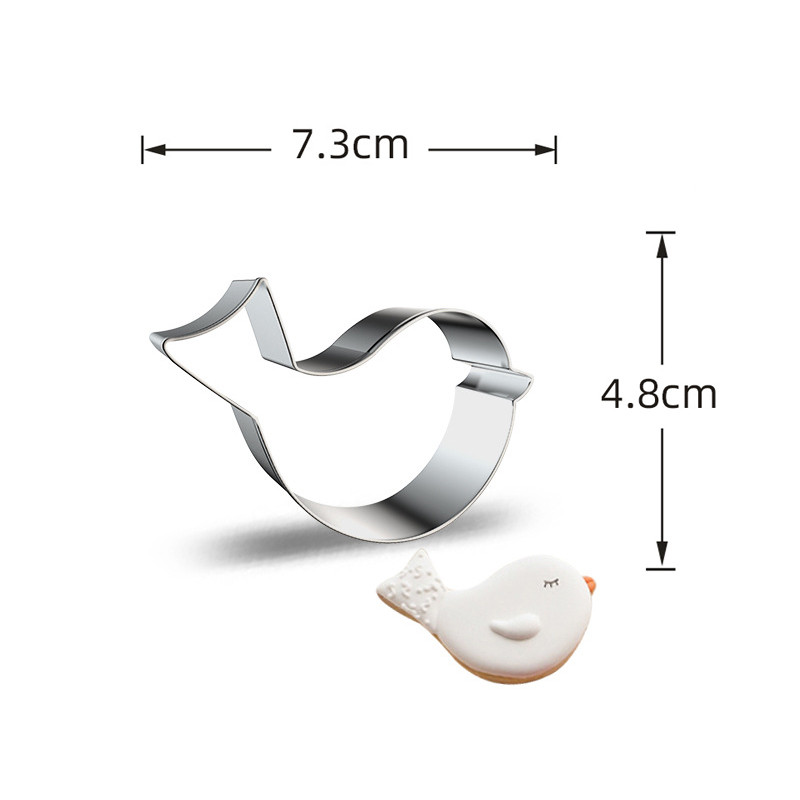 2tk/komplekti lendava kujuga küpsiselõikur roostevabast terasest lindude küpsisevorm küpsiste Sugarcrafti kaunistusvorm