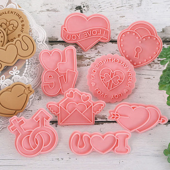 Весела Коледа Комплект формички за бисквитки Embosser Stamp Plunger Mini 3D Shapes Форма за бисквити Сладкарски изделия Аксесоари за печене