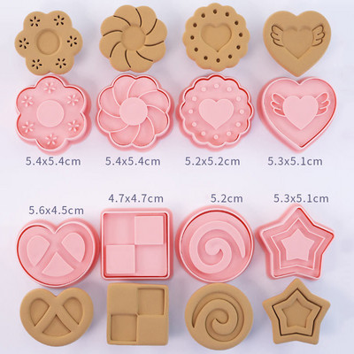 Καλά Χριστούγεννα Σετ κόφτες μπισκότων Embosser Stamp Plunger Mini 3D Shapes Φόρμα μπισκότων Ζαχαροπλαστικής Αξεσουάρ ψησίματος