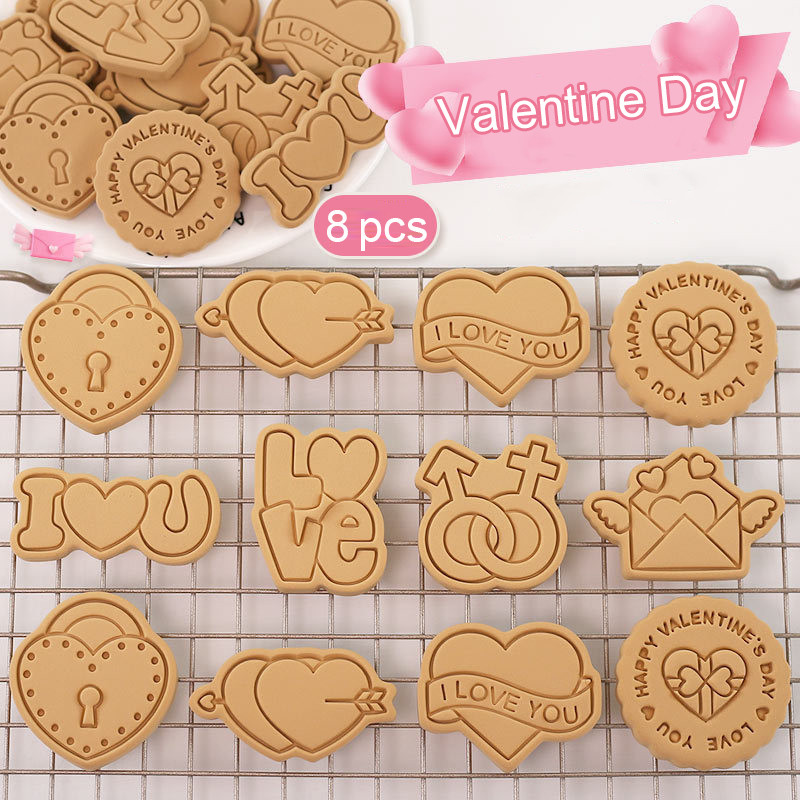 Καλά Χριστούγεννα Σετ κόφτες μπισκότων Embosser Stamp Plunger Mini 3D Shapes Φόρμα μπισκότων Ζαχαροπλαστικής Αξεσουάρ ψησίματος