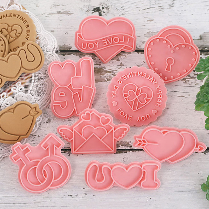 Καλά Χριστούγεννα Σετ κόφτες μπισκότων Embosser Stamp Plunger Mini 3D Shapes Φόρμα μπισκότων Ζαχαροπλαστικής Αξεσουάρ ψησίματος